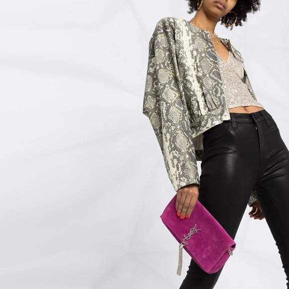 J Brand black crystal fringe high rise skinny jeans - Picture 3 of 16